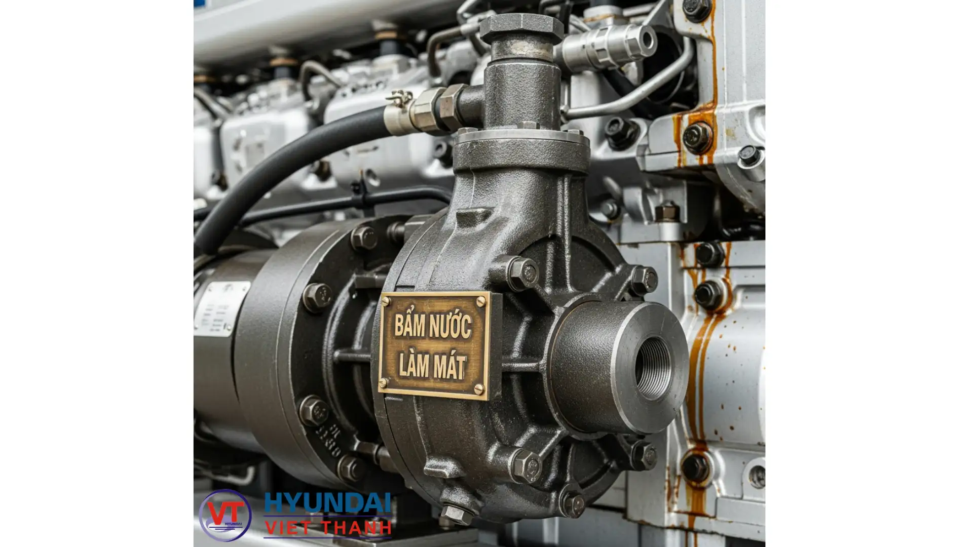 Bộ phận Bơm nước làm mát trong động cơ máy phát điện