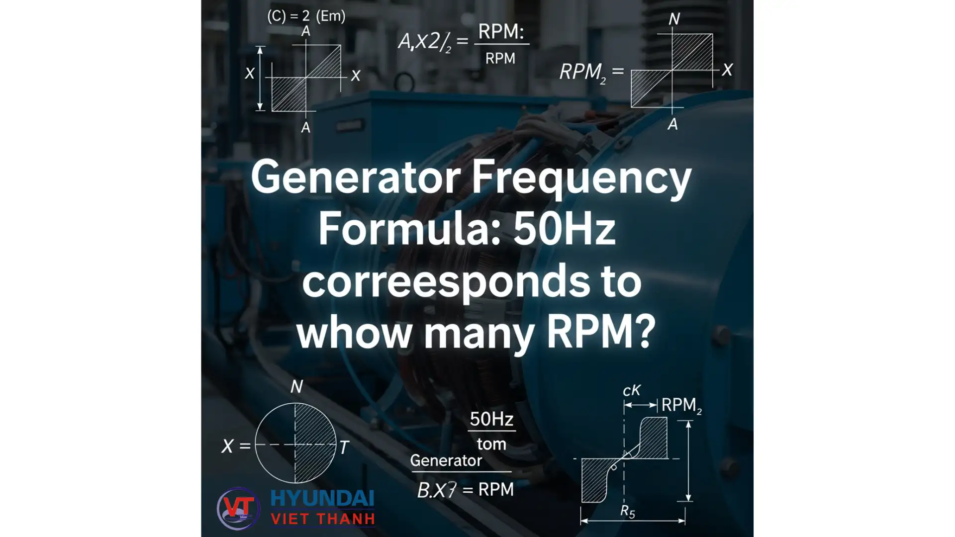 Công thức tần số máy phát điện 50Hz tương ứng bao nhiêu vòng tua