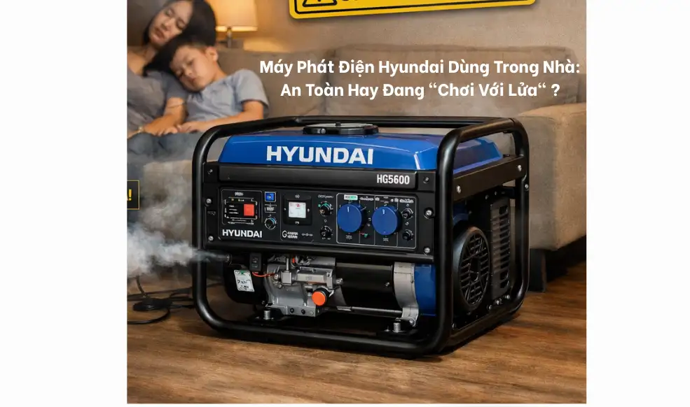 DÙng máy phát điện Hyundai trong nhà