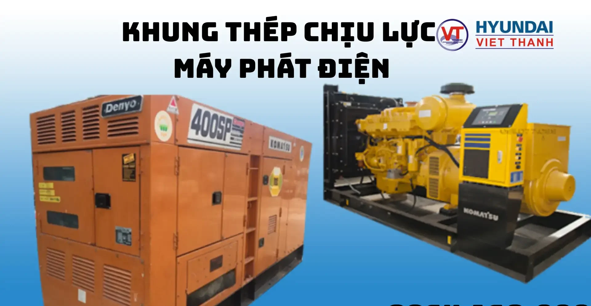 Khung thép chịu lực của máy phát điện