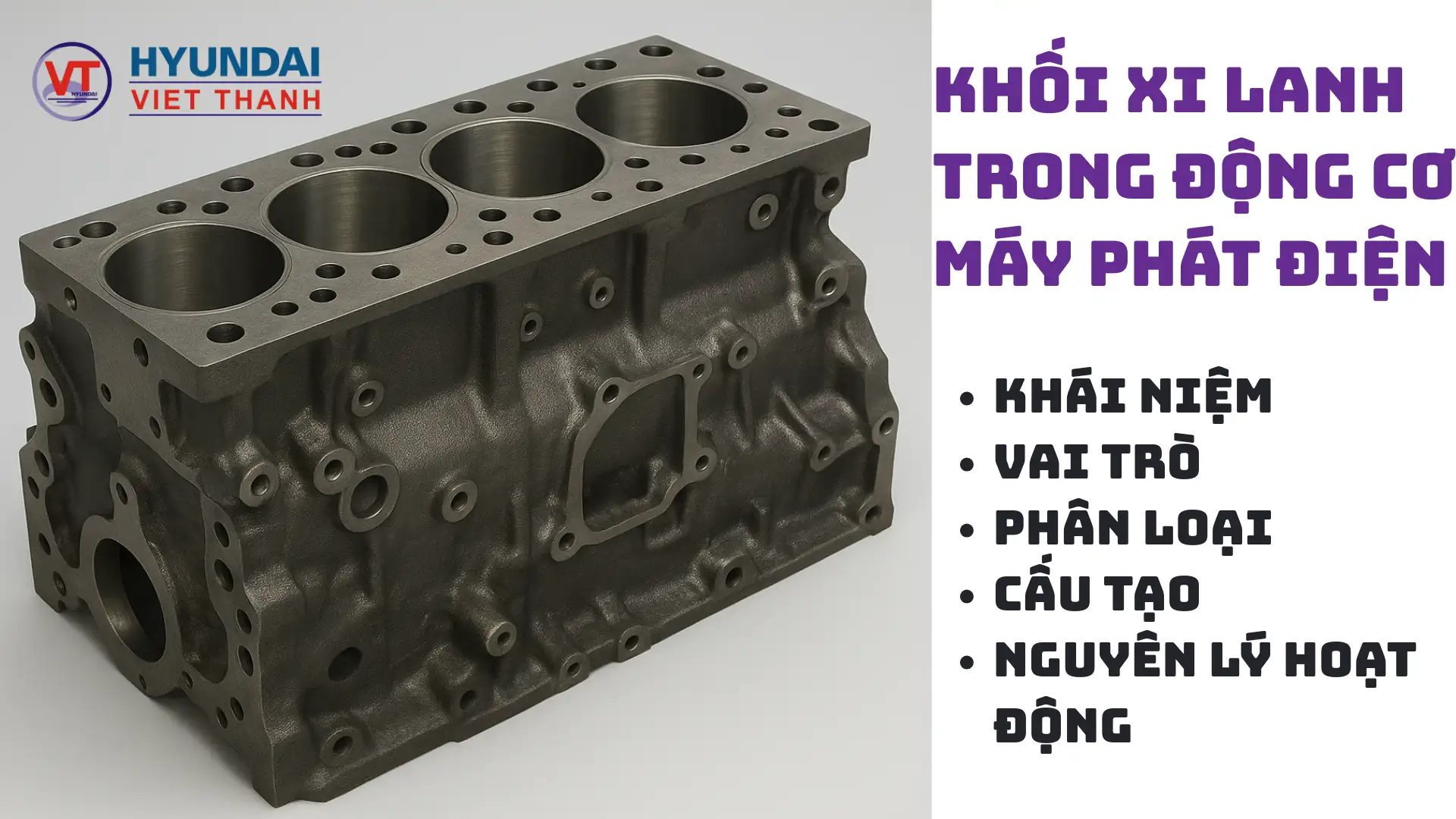 Tìm hiểu tất tần tật về khối xi lanh của máy phát điện