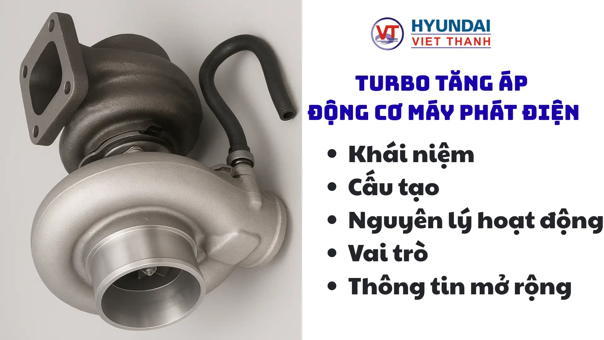 Turbo tăng áp trong động cơ máy phát điện
