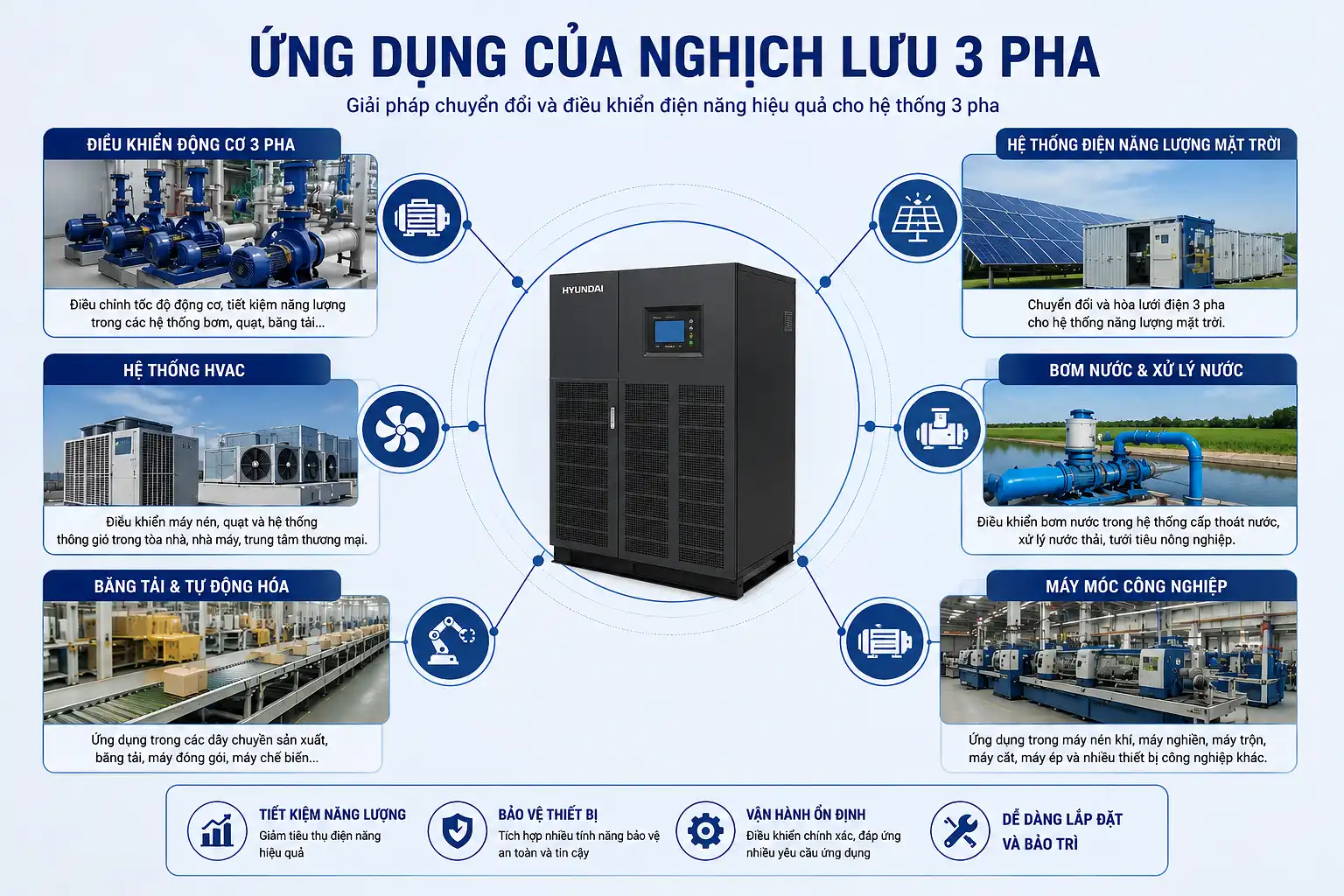 Ứng dụng của nghịch lưu 3 pha