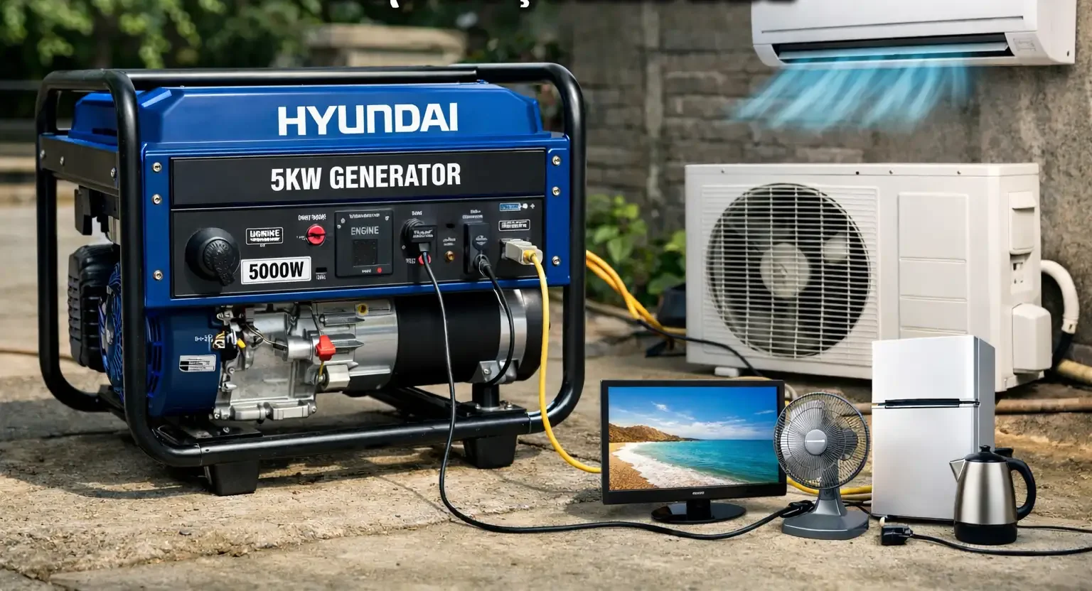 máy phát điện 5kw chạy điều hoà